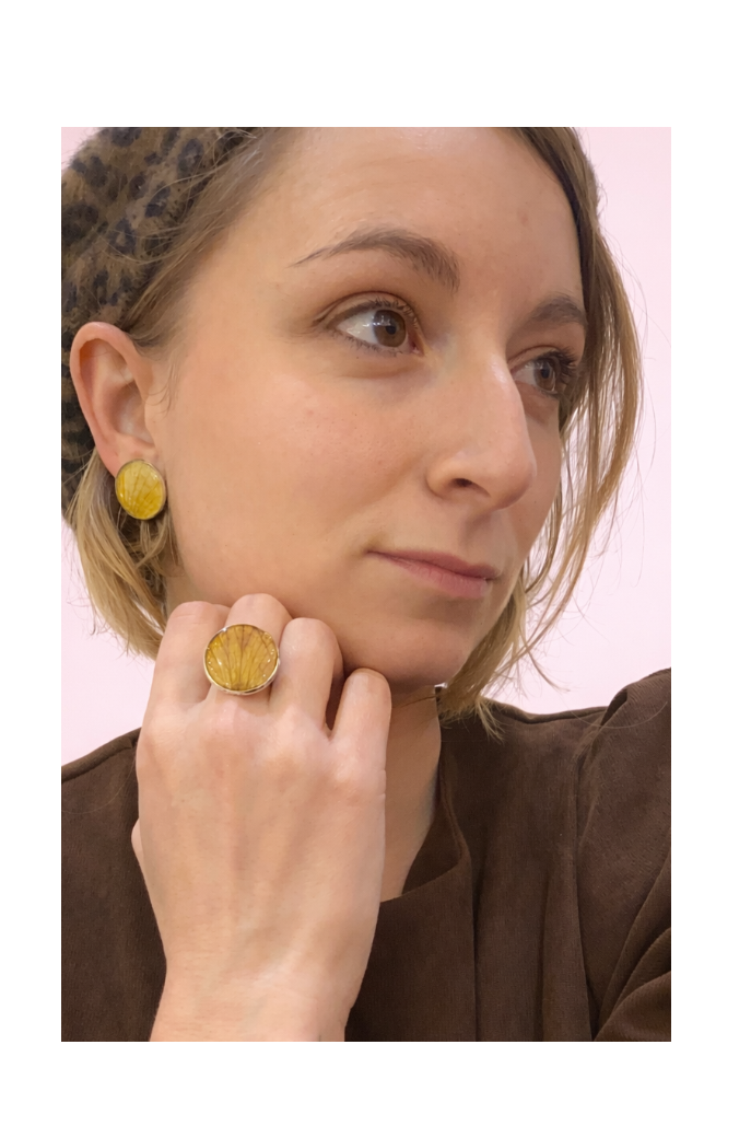 Puces d'Oreilles XXL - Orchidée