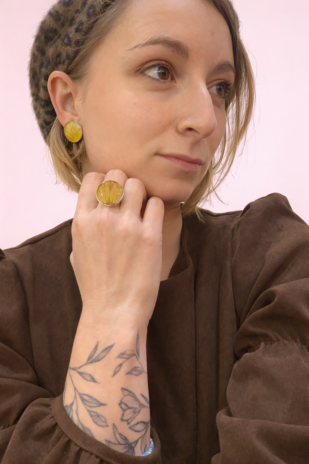 Puces d'oreilles XXL - Pensée violette