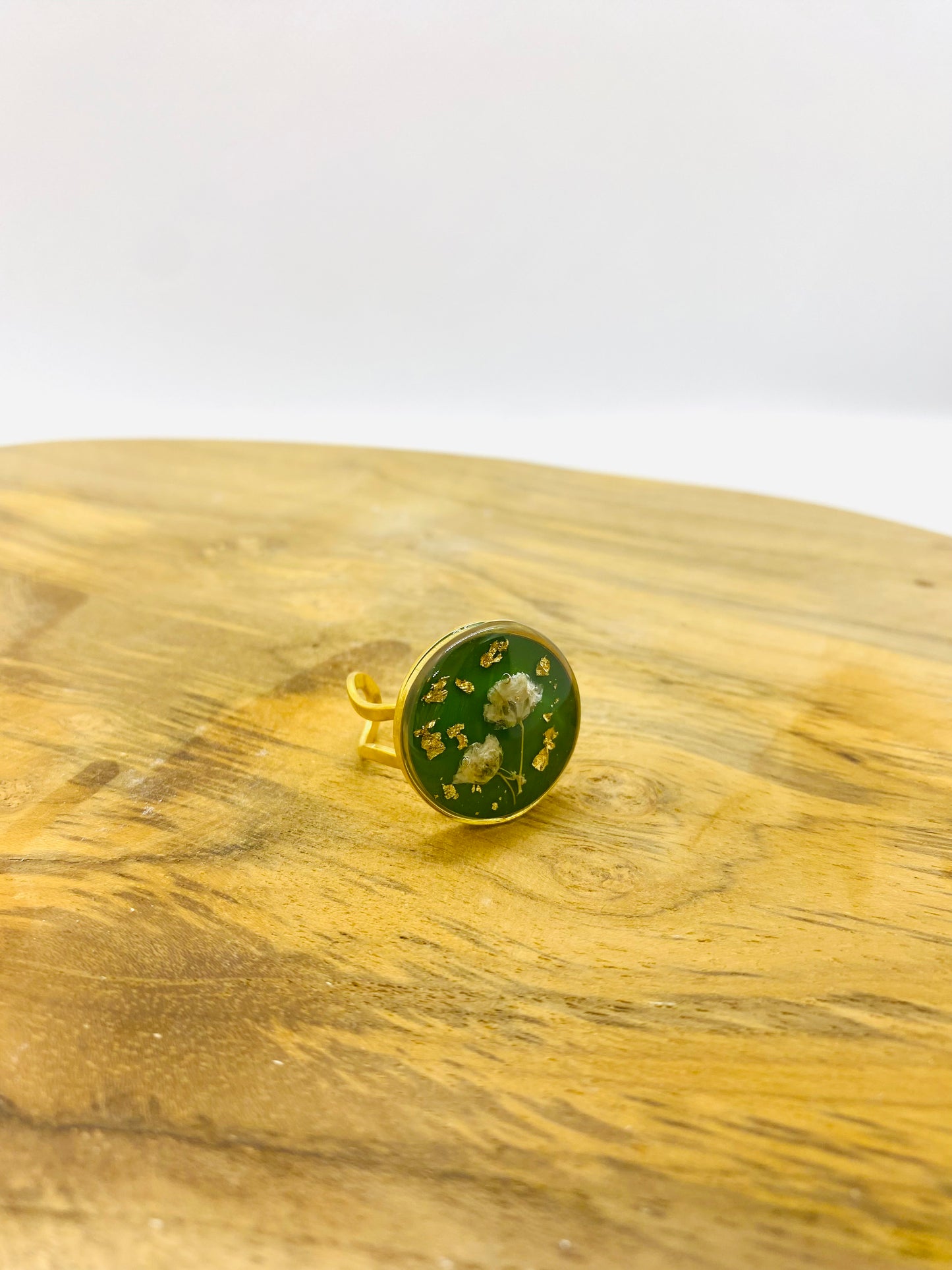 Bague fleurs séchées