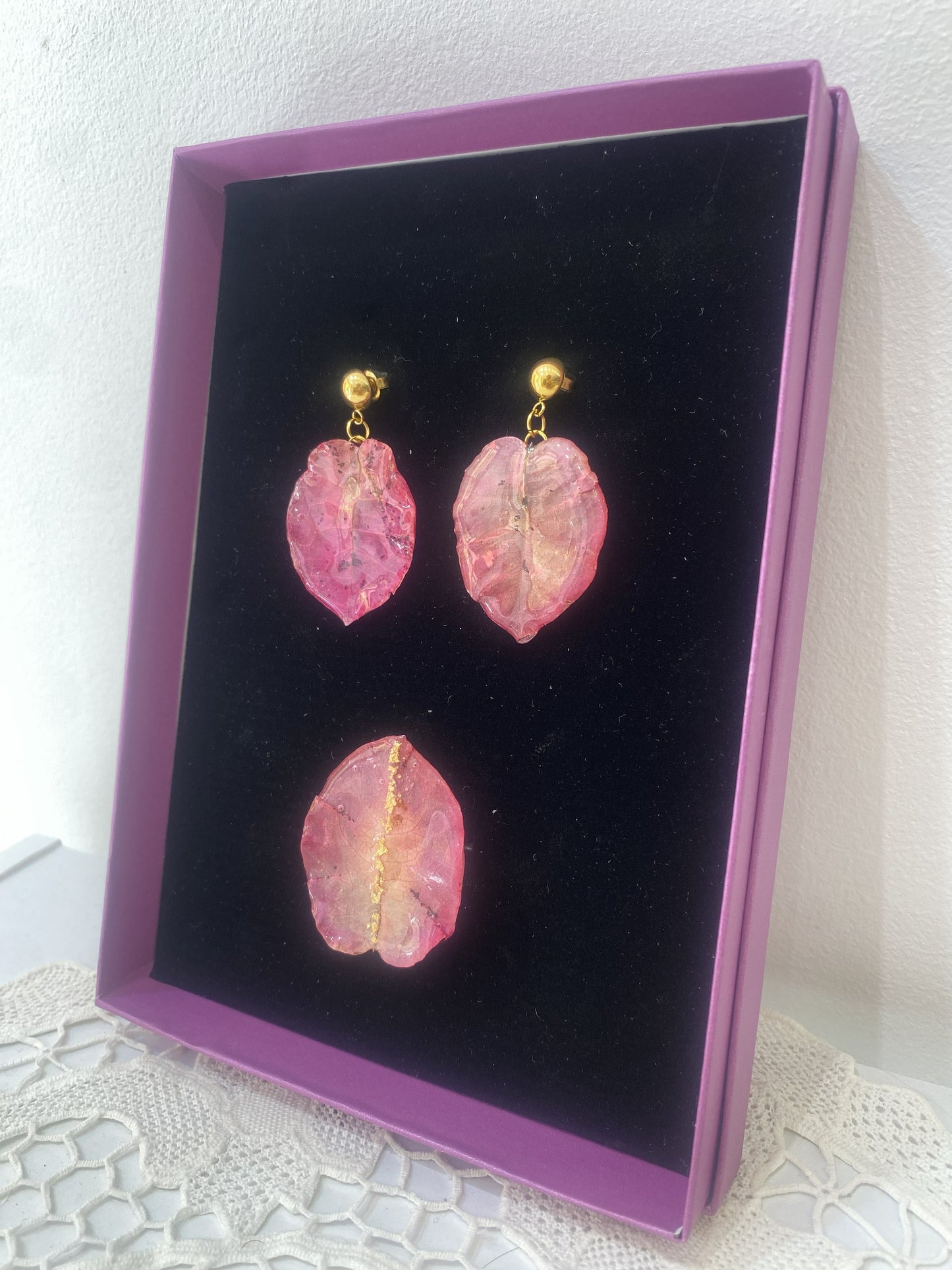 Boucles d'oreilles "Bougainvillier"