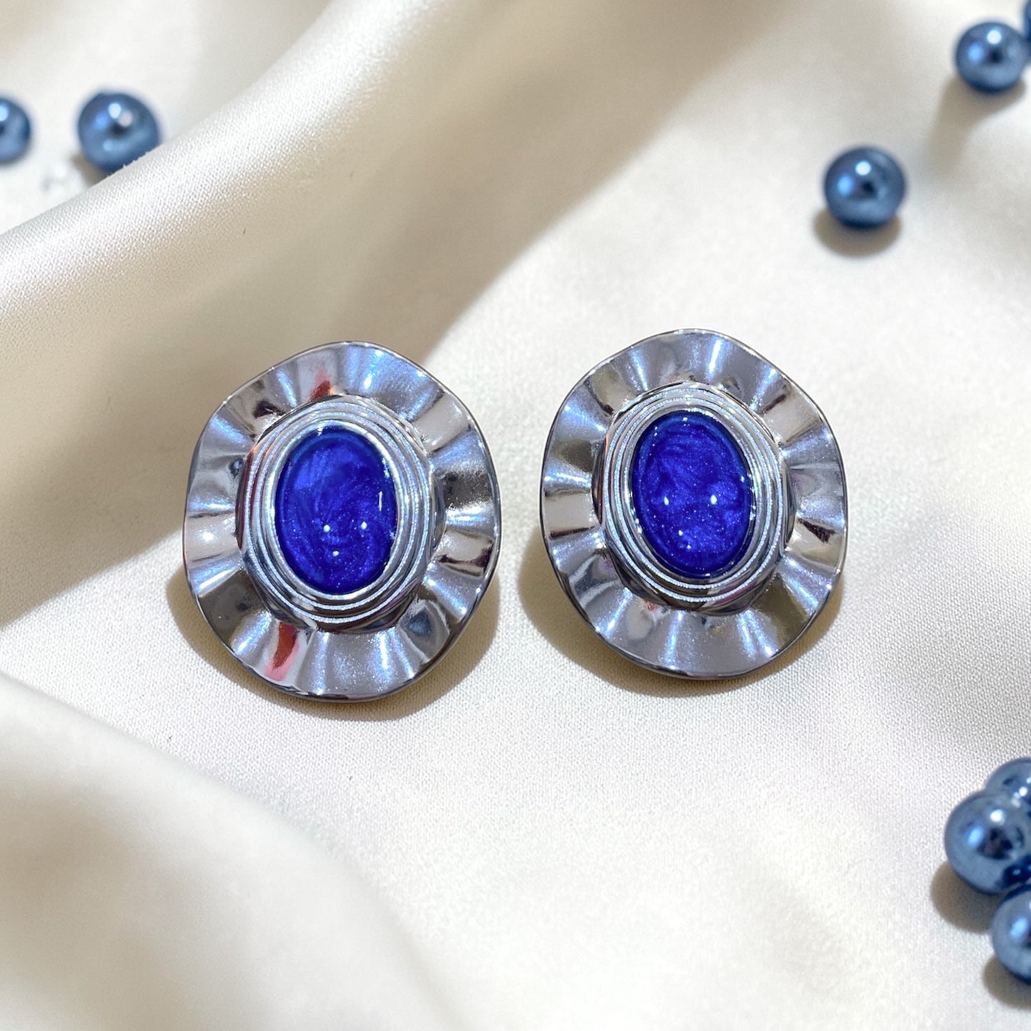 Puces d’oreilles - bleu océan
