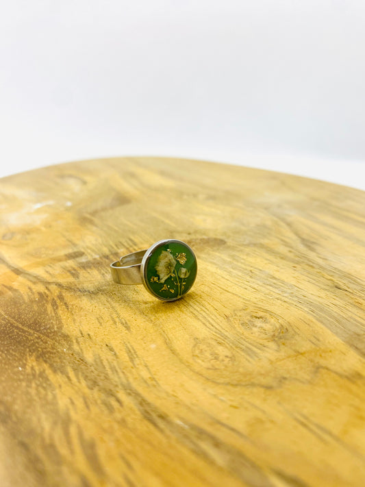 Bague fleurs séchées