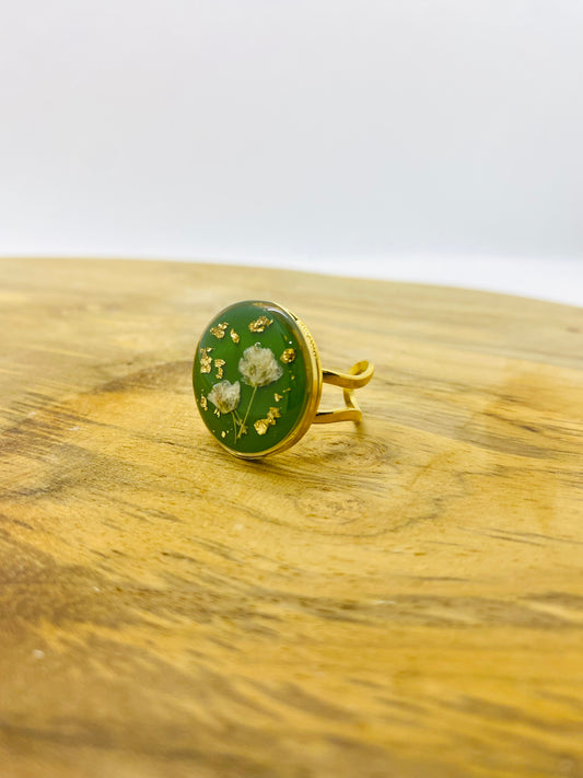 Bague fleurs séchées
