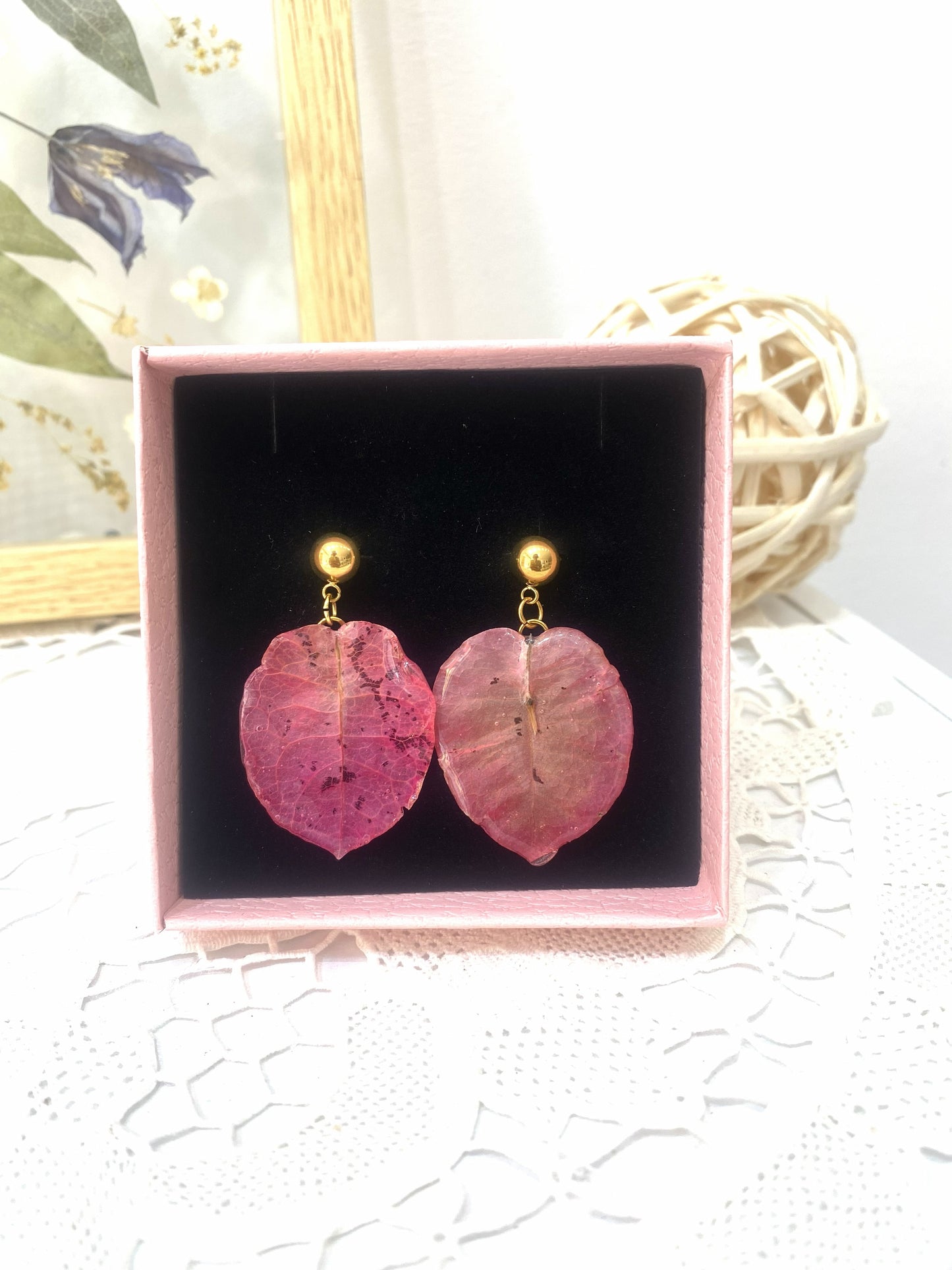 Boucles d'oreilles "Bougainvillier"
