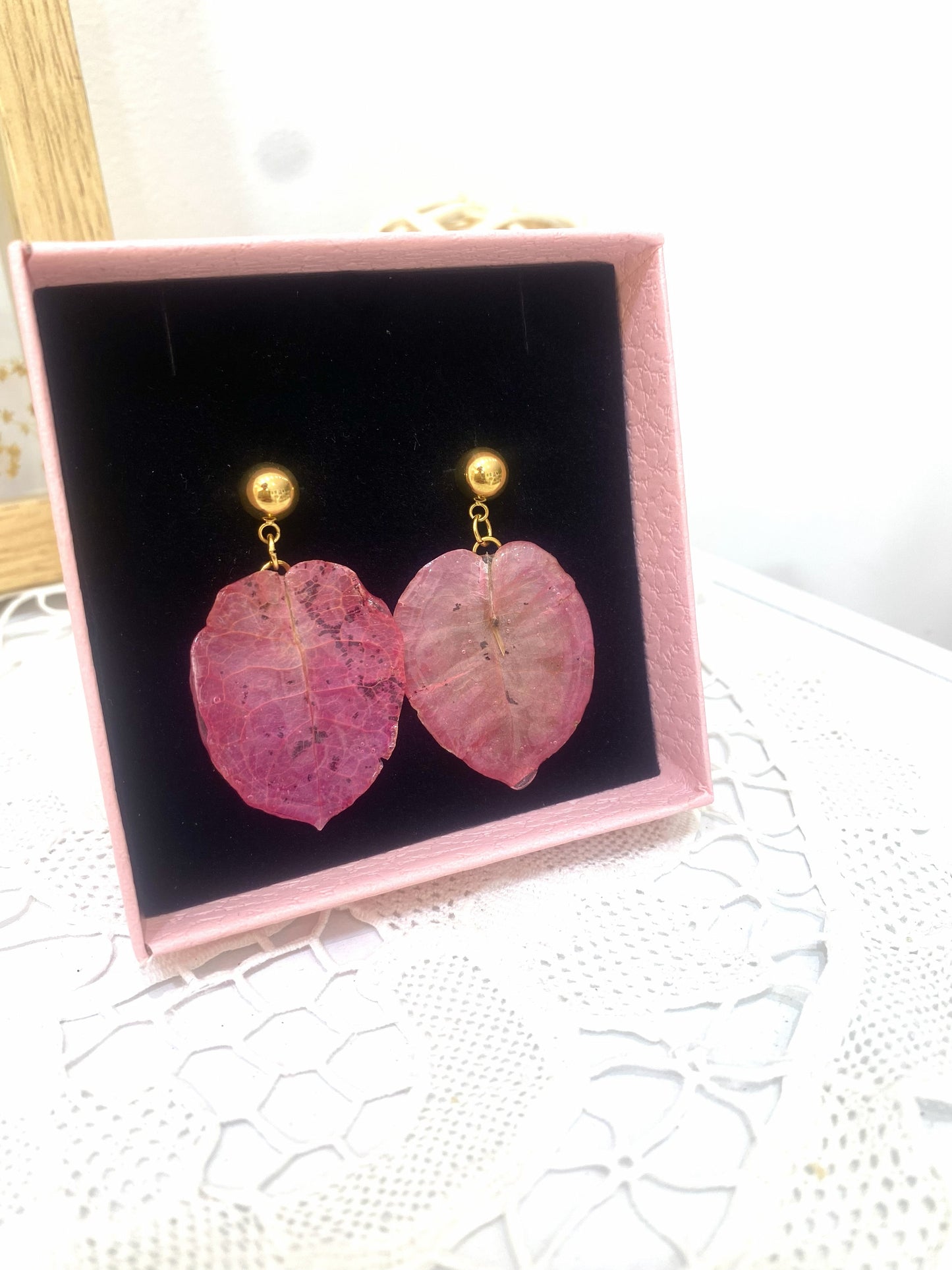 Boucles d'oreilles "Bougainvillier"