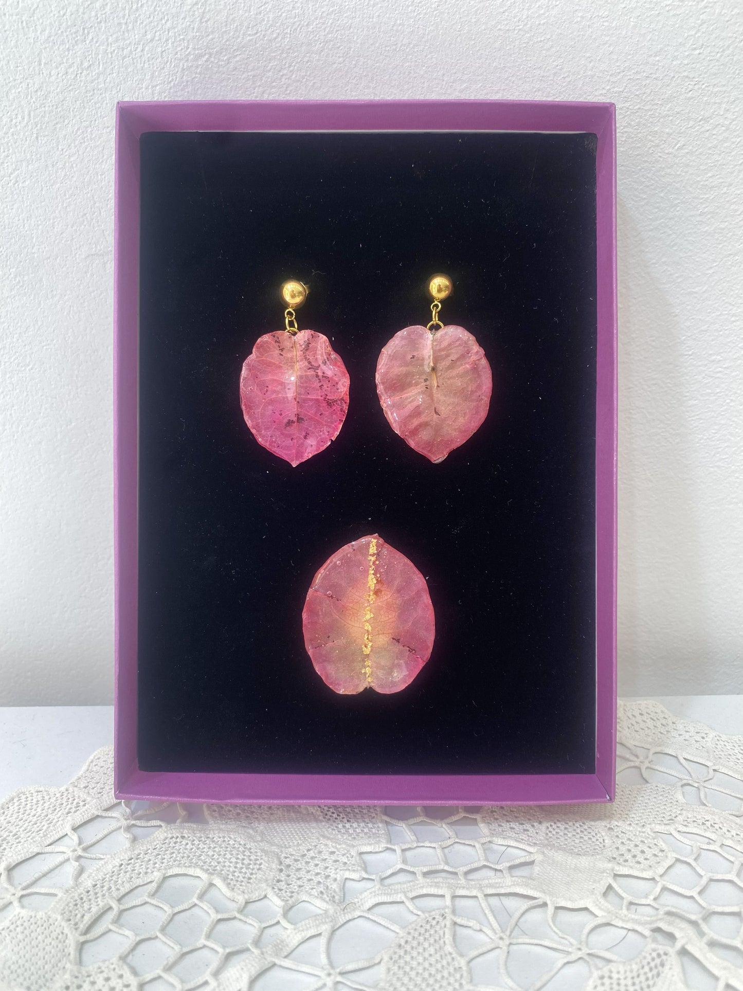 Boucles d'oreilles "Bougainvillier"
