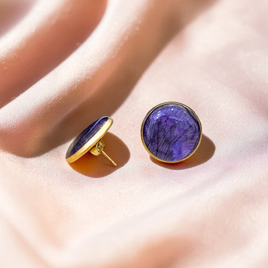 Puces d'oreilles XXL - Pensée violette